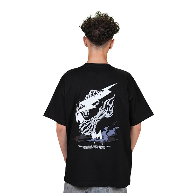 Lightning & Skeleton Hand T-Shirt